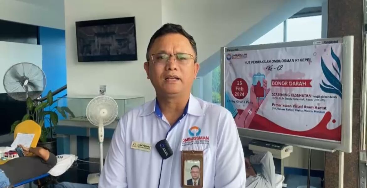 Kepala Perwakilan Ombudsman RI Provinsi Kepri, Dr Lagat Siadari