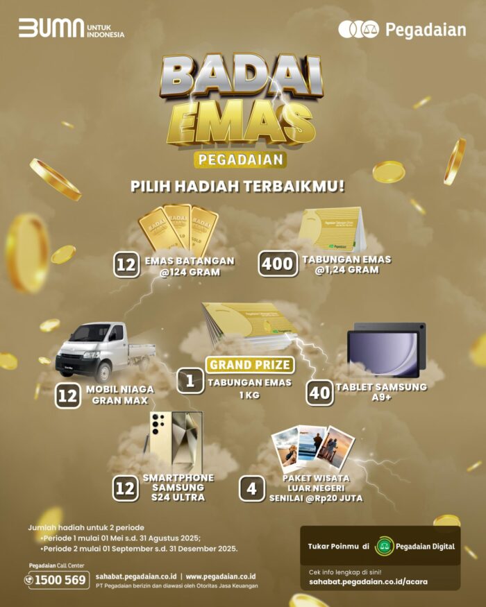 Pegadaian Kembali Hadirkan Program Badai Emas Pegadaian 2025